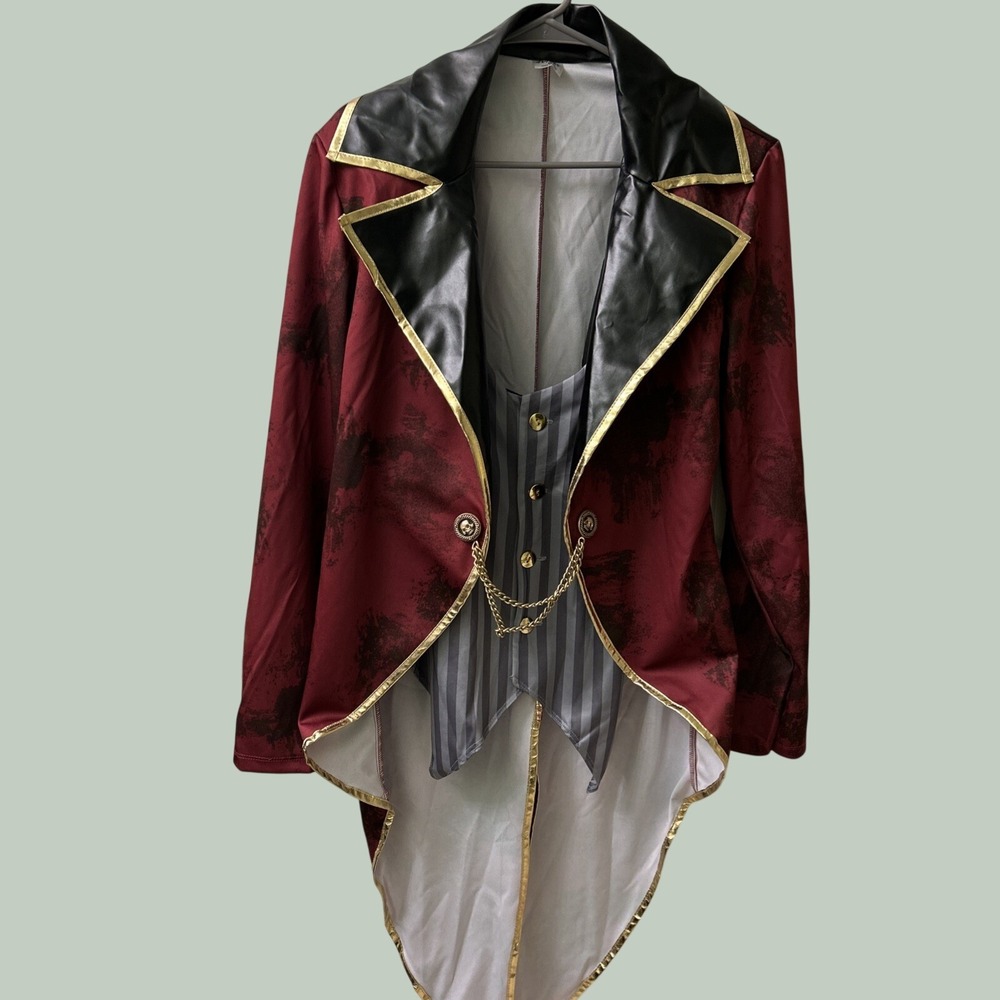 SINISTER RINGMASTER COSTUME MENS ADUlt Medium SPIRIT HALLOWEEN CIRCUS With Whip